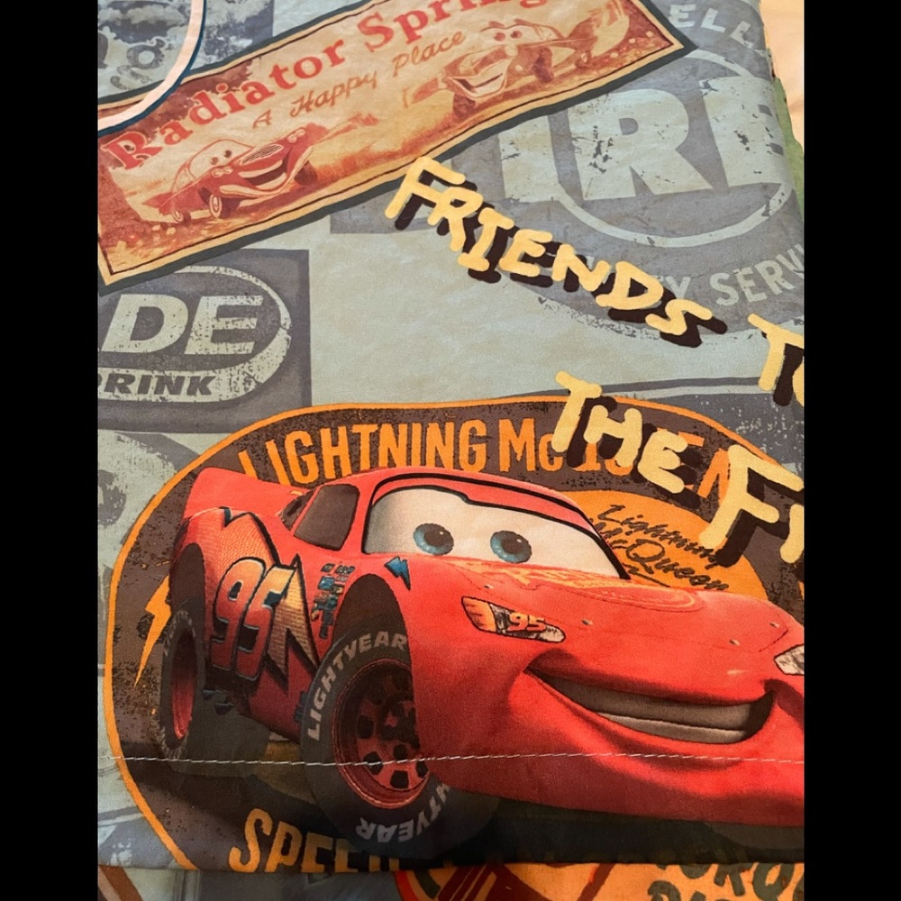 Cars Full Flat Sheet Still In Good Condition...